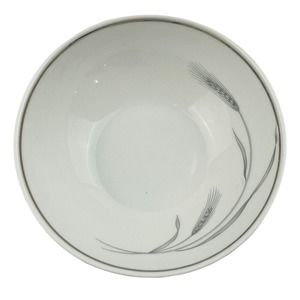 Johann Haviland‎ Silver Wheat Dessert Bowl Fruit Sauce Silver Rim 4.5"